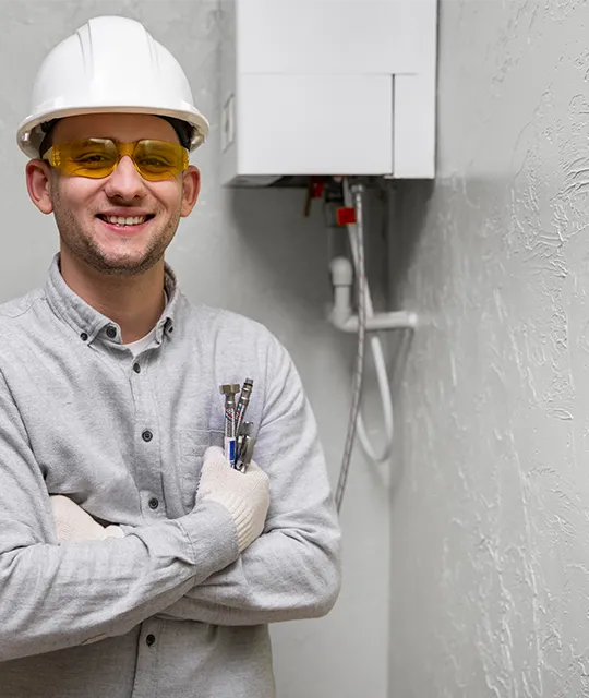 Versão mobile da imagem de um especialista em caldeira