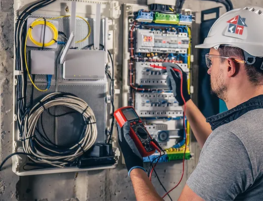 Eletricistas 24 horas - técnico realizando um reparo elétrico
