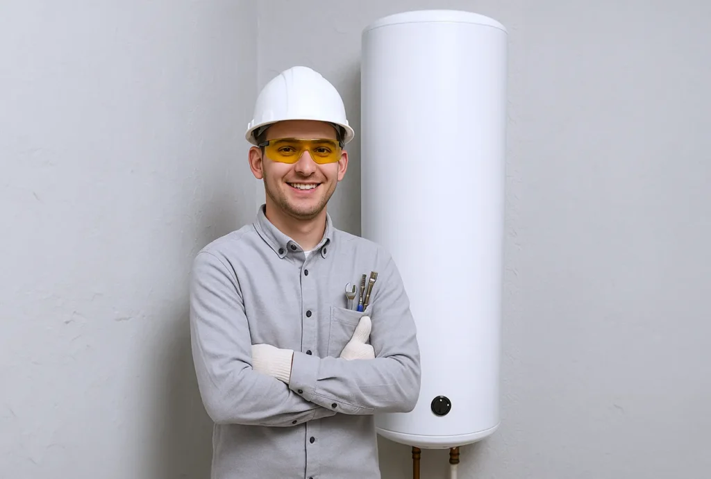 Técnico especializado em reparação de termoacumulador pronto para atendimento 24h